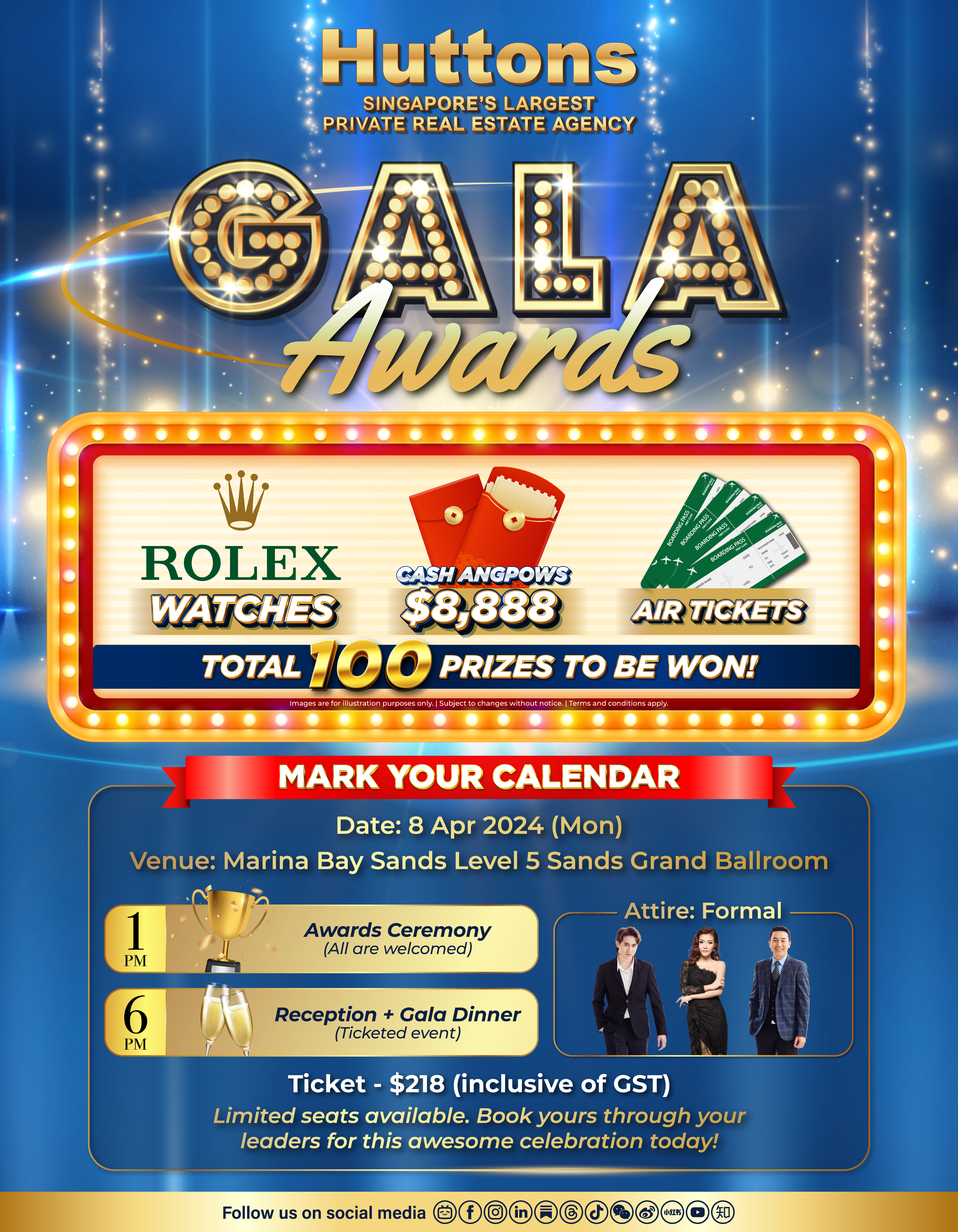Huttons Gala Awards (1PM Onwards Award Ceremony) 